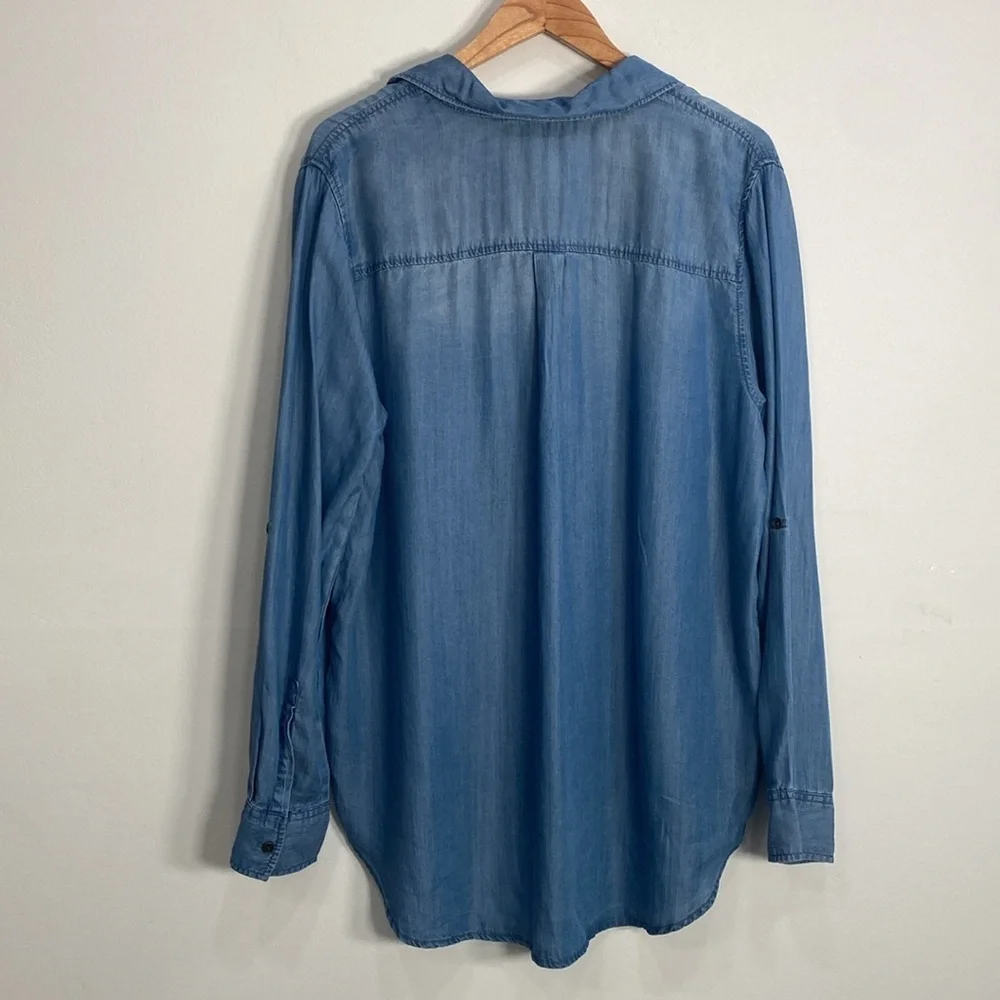 Beachlunchlounge Lyocell Button Down Top Large - Picture 4 of 9